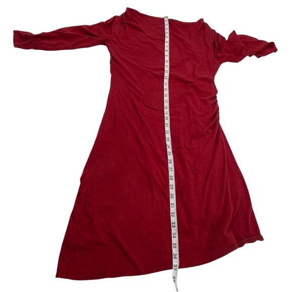 Patagonia seabreaks dress Asymmetrical Draped Neck 3/4 Sleeve Dress M Organic - Picture 9 of 10